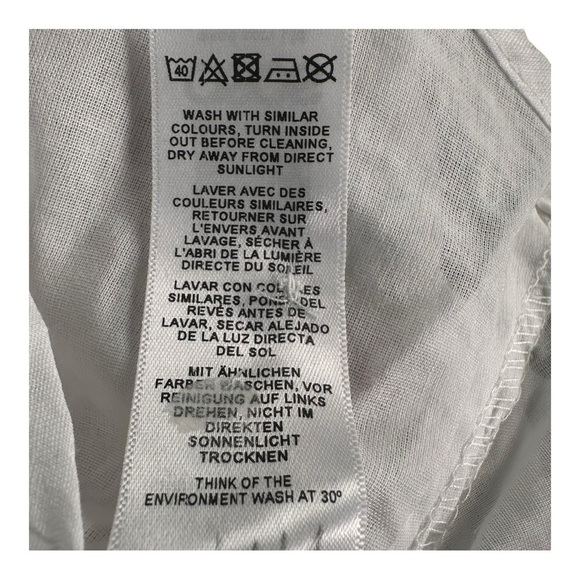 ASOS DESIGN Tiered Trapeze Mini Dress in Broderie White US Size 10 - Picture 13 of 13